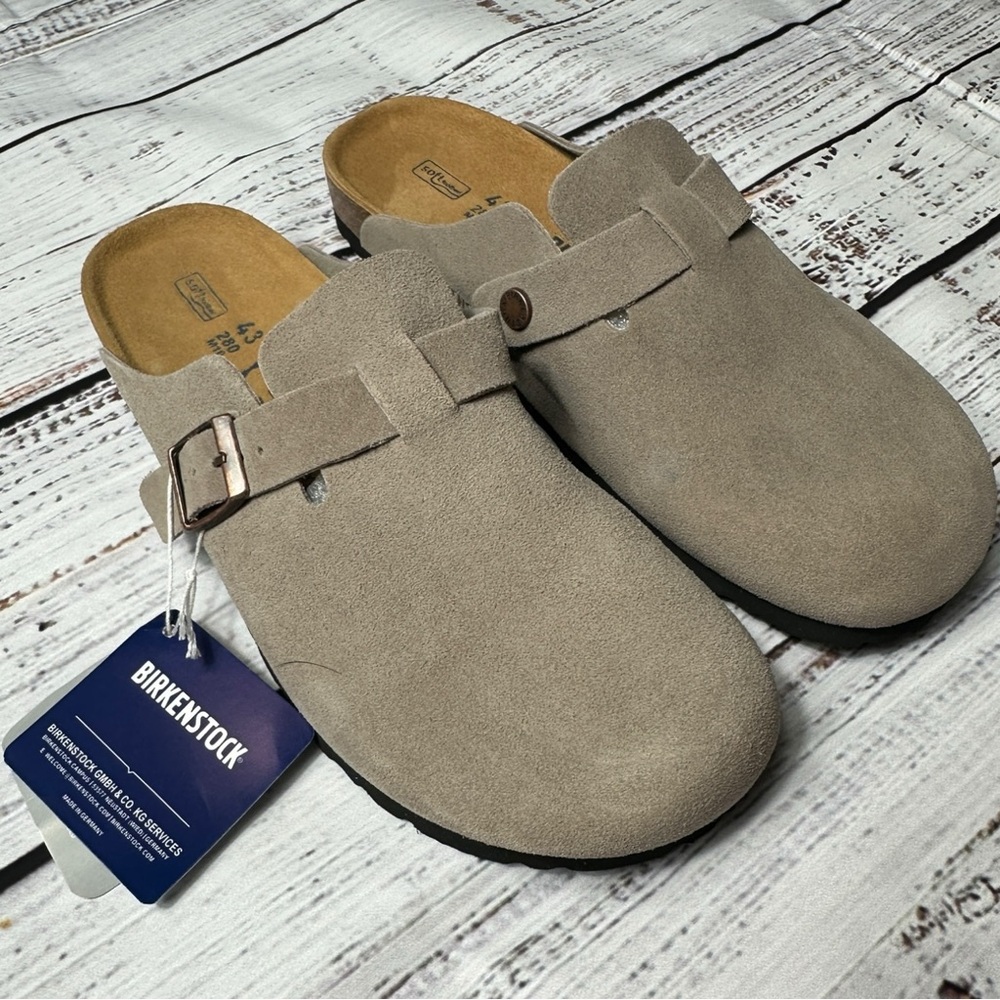 Birkenstock Boston Clog Taupe Men's Size 8 9 9.5 10 10.5 11 11.5 Soft Footbed